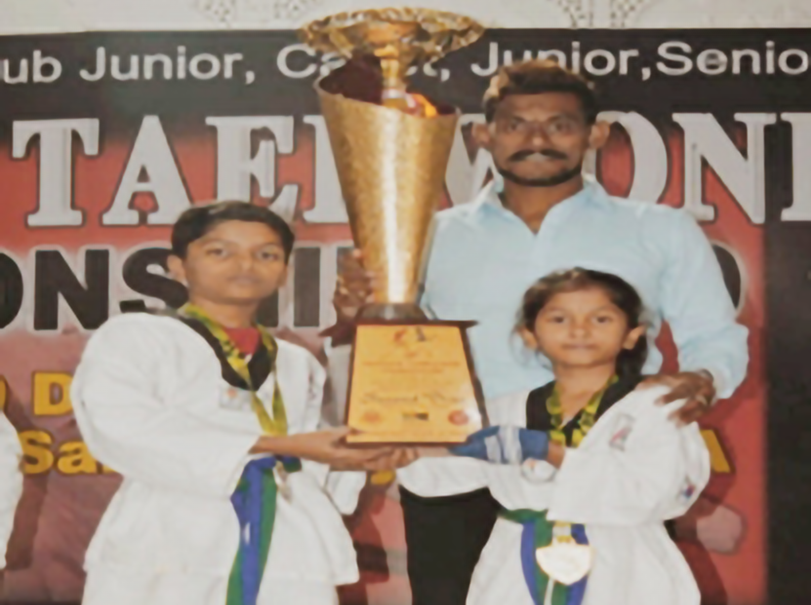 School student with award