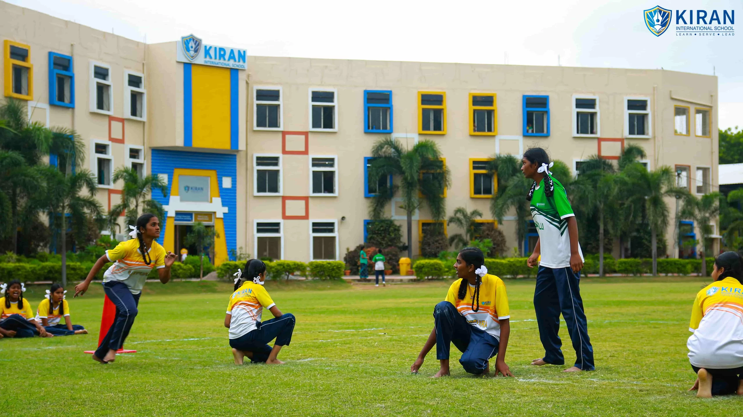 students are playing in school grounds